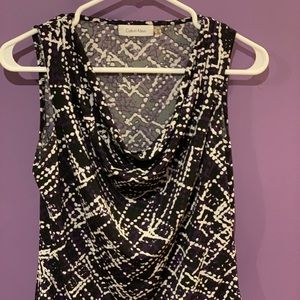 Calvin Klein Women Sleeveless Cowlneck Knit Top